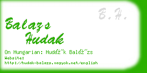 balazs hudak business card